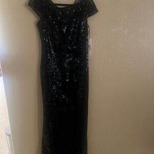 Calvin Klein Black Sequin Maxi Dress